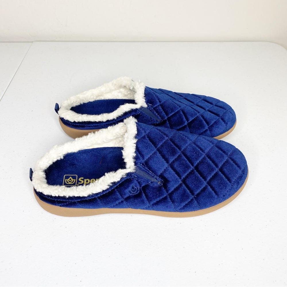 Spenco Footwear Velveteen Slipper Blue Size 9